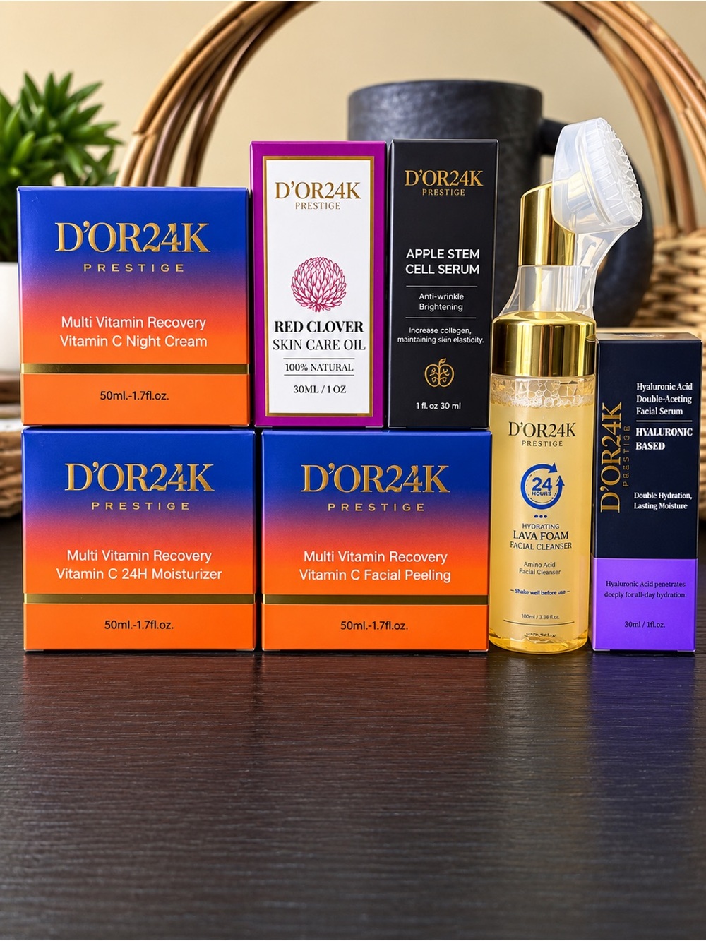 D’OR24K Prestige Luxury Skincare 7-Piece Bundle – NEW